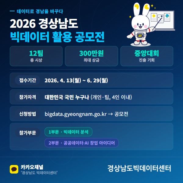 2026경상남도 빅데이터 활용 공모전