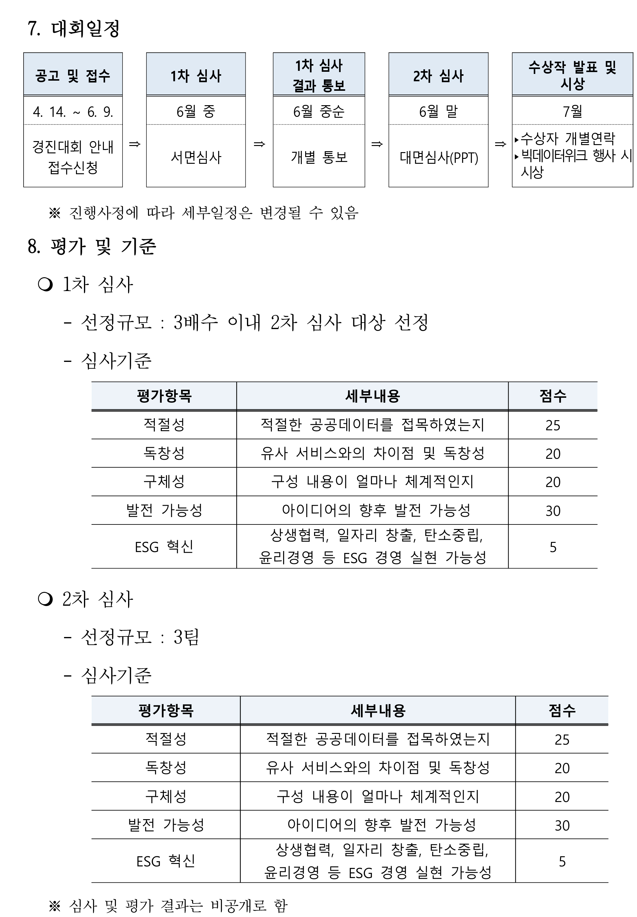 창업경진대회 공고문 2